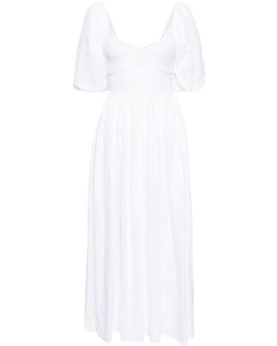 Faithfull The Brand Rosarico Linen Midi Dress - White