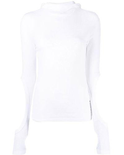Dion Lee Cut-out Detail Hoodie - White