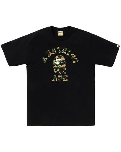 A Bathing Ape Logo-print Cotton T-shirt - Black