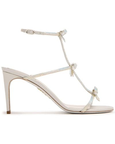 Rene Caovilla Catherina Embellished Sandals - White