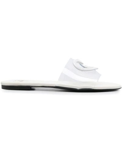 Love Moschino Heart-logo 15mm Sandals - White