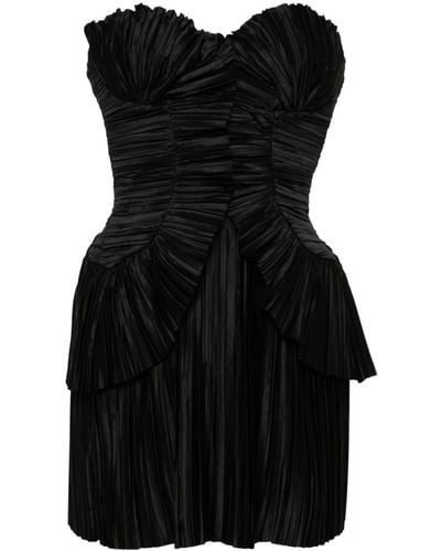 Cult Gaia Plissé Mini-jurk - Zwart