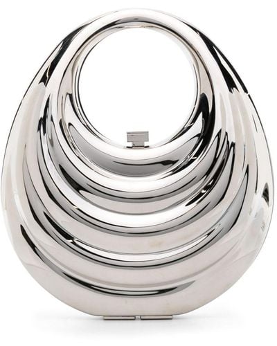 L'ALINGI Meleni Mini-Tasche im Metallic-Look - Grau