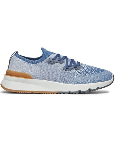 Brunello Cucinelli Speckled Low-top Trainers - Blue
