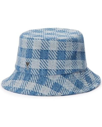 Ami Paris Ami De Coeur Bucket Hat - Blue