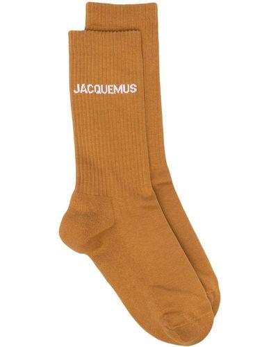 Jacquemus Sokken Met Logo-jacquard - Bruin