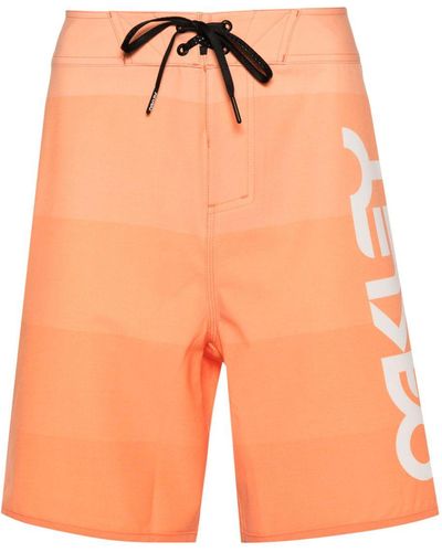 Oakley Retro Mark 19" Logo-print Swim Shorts - Orange