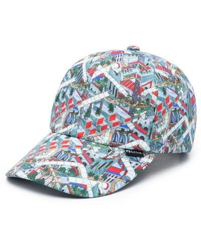 PS by Paul Smith Jack's World-printed Cap - Blue