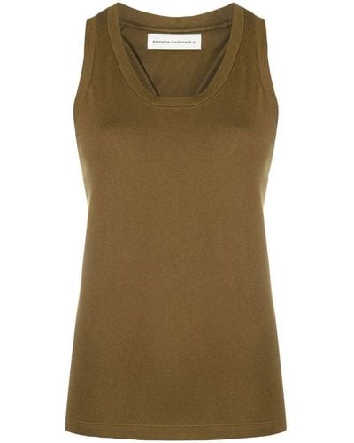 Extreme Cashmere Sleeveless Cotton-blend Knitted Top - Green