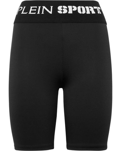 Philipp Plein Logo-waistband jogging Cycling Shorts - Black