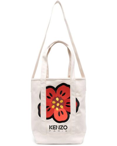 KENZO Shopper mit Boke Flower - Weiß