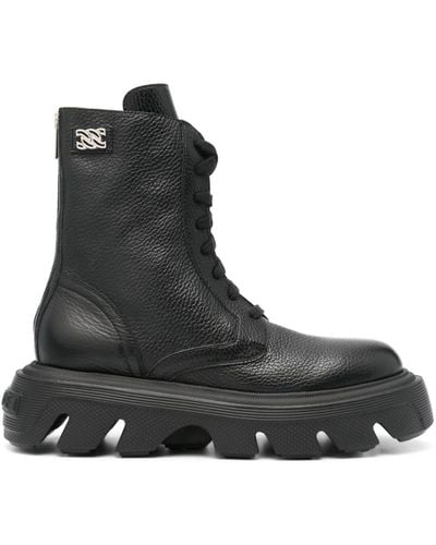Casadei Generation C Leather Boots - Black