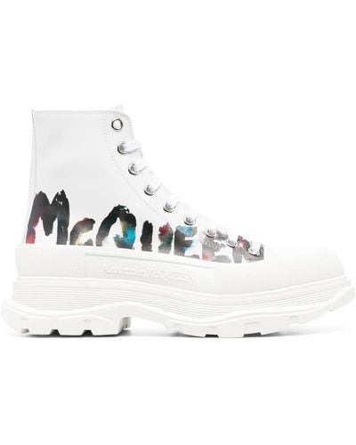 Alexander McQueen Zapatillas de zapatillas de 'Court Tech' - Blanco