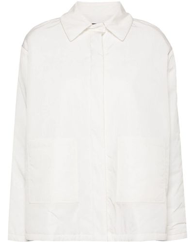 Fabiana Filippi Crinkled Padded Shirt Jacket - White