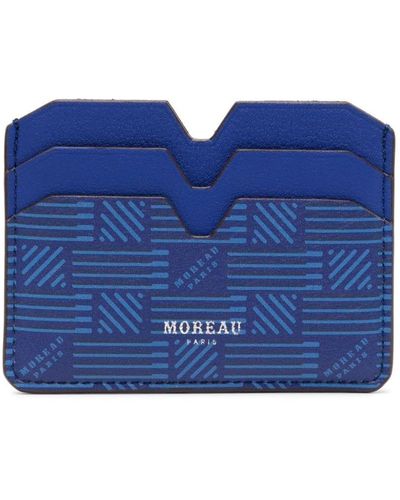 Moreau モノグラム カードケース - ブルー