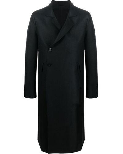 SAPIO Button-fastening Wool Coat - Black