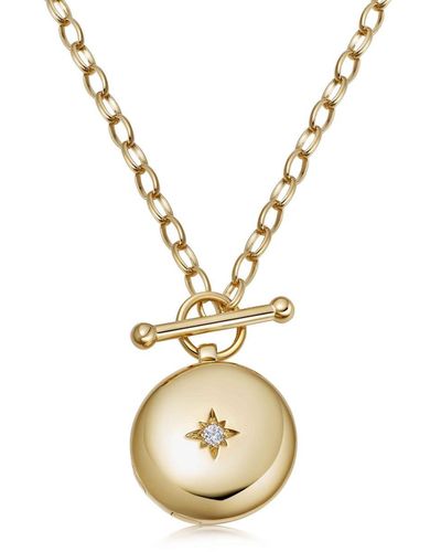 Astley Clarke Biography T-bar Locket Necklace - Metallic