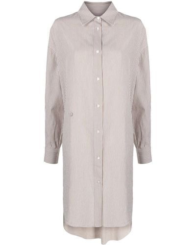 Isabel Marant Striped Cotton Shirt Dress - White
