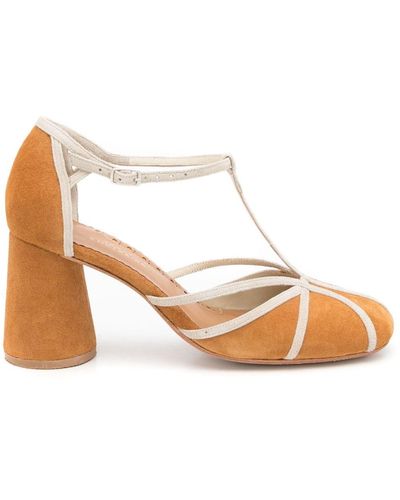 Sarah Chofakian Clementine 75mm Suede Sandals - Brown