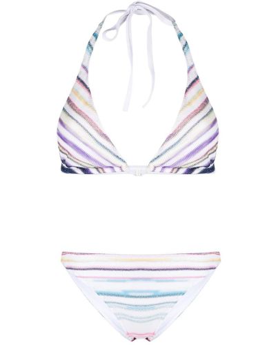 Missoni Bikini mit Streifendetail - Weiß