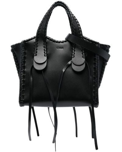 Chloé Small Mony Leather Tote Bag - Black