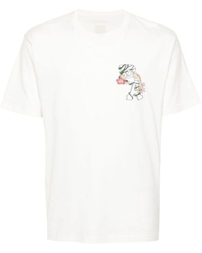 Emporio Armani Katoenen T-shirt Met Monogramprint - Wit