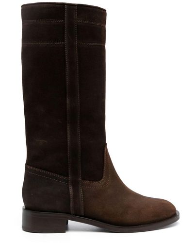 SCAROSSO Tess 30mm Suede Boots - Brown