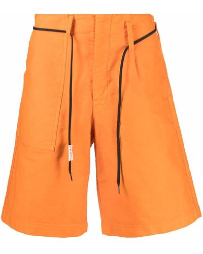 Marni Knee-length Cotton Shorts - Orange