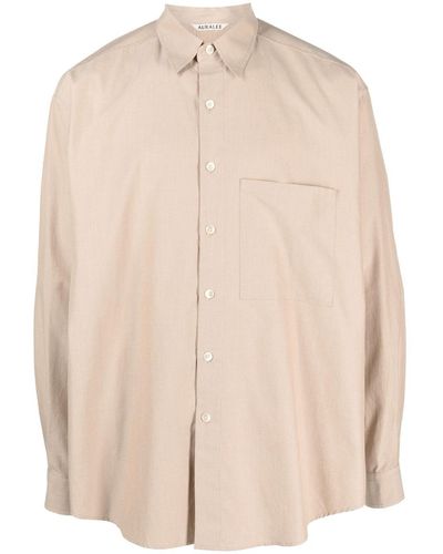 AURALEE Relaxed-fit Cotton Shirt - Natural