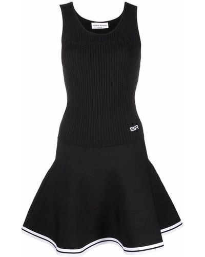 Sonia Rykiel Logo-embroidered Knitted Dress - Black