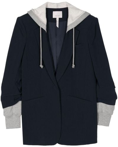 Cinq À Sept Layered Hooded Blazer - Blue