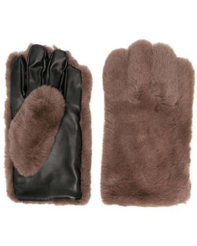 Stand Studio Carmen Faux-fur Gloves - Brown