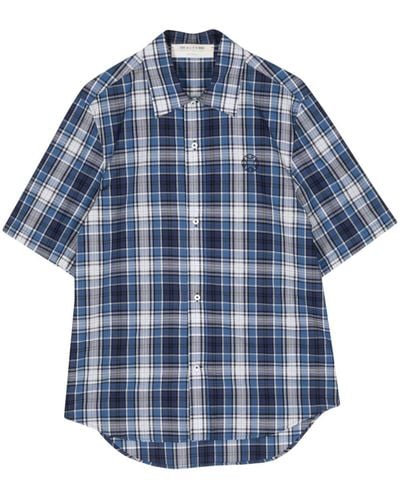 1017 ALYX 9SM Plaid Cotton Shirt - Blue