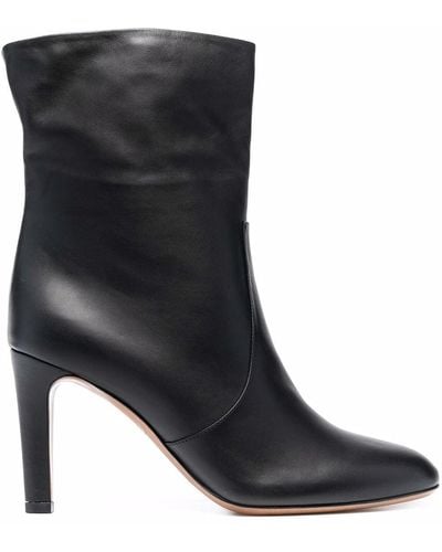 Bally Heeled Leather Boots - Black