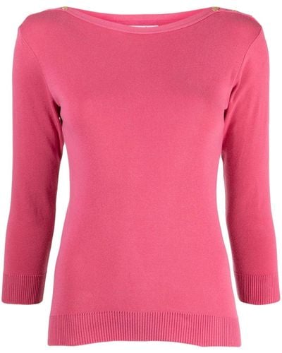 agnès b. Badiane Fine-knit Cotton Sweater - Pink