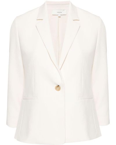 Vince Single-breasted Cropped Blazer - Natural
