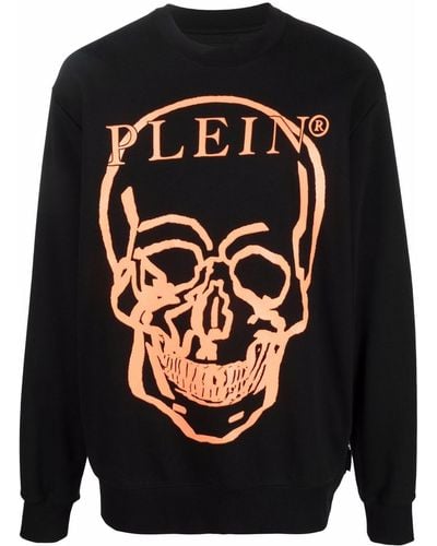Philipp Plein Logo-print Long-sleeve Sweatshirt - Black