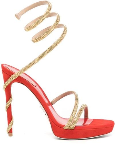 Rene Caovilla Margot 120mm Open-toe Sandals - Red