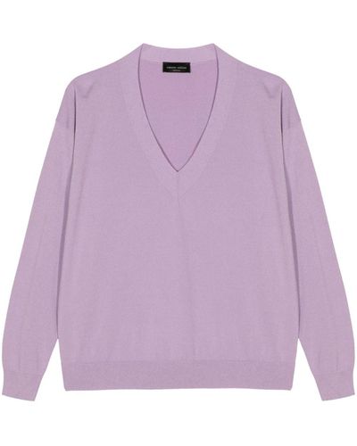 Roberto Collina V-neck Sweater - Purple