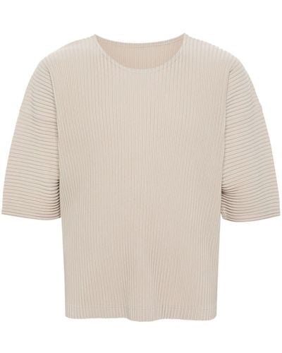 Homme Plissé Issey Miyake Mc March プリーツ Tシャツ - ナチュラル