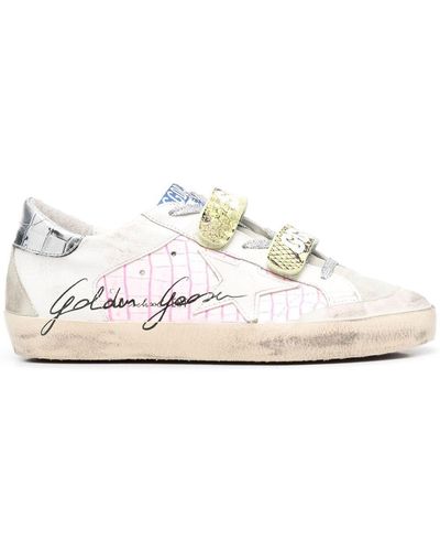 Golden Goose Old School Touch-strap Sneakers - White