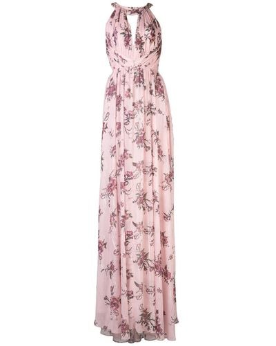 Marchesa フローラル ドレス - ピンク