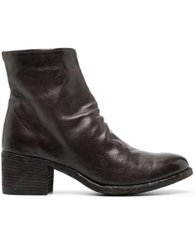 Officine Creative Denner Block-heel Leather Boots - Black