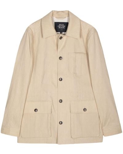 MAN ON THE BOON. Textured Field Jacket - Natural