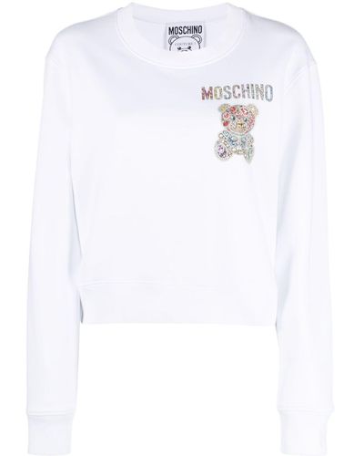 Moschino Sweater Met Grafische Print - Wit