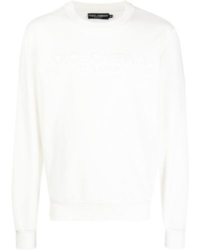 Dolce & Gabbana エンボスロゴ スウェットシャツ - ホワイト