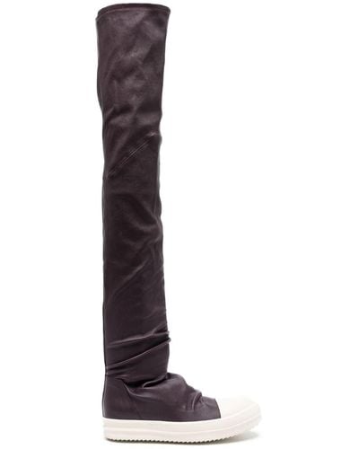 Rick Owens Stocking Over-the-kee Boots - White
