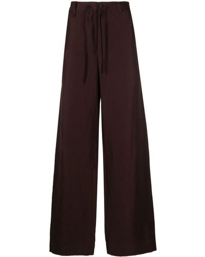 Jacquemus Straight-Leg-Hose mit Kordelzug - Lila