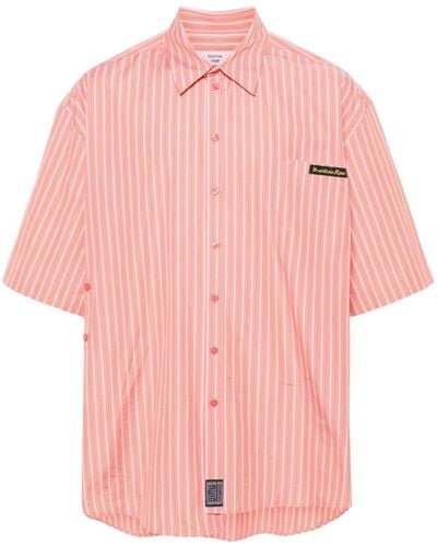 Martine Rose Striped Bowling Shirt - Pink