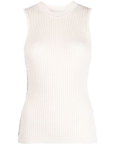 3.1 Phillip Lim Top de canalé sin mangas - Blanco